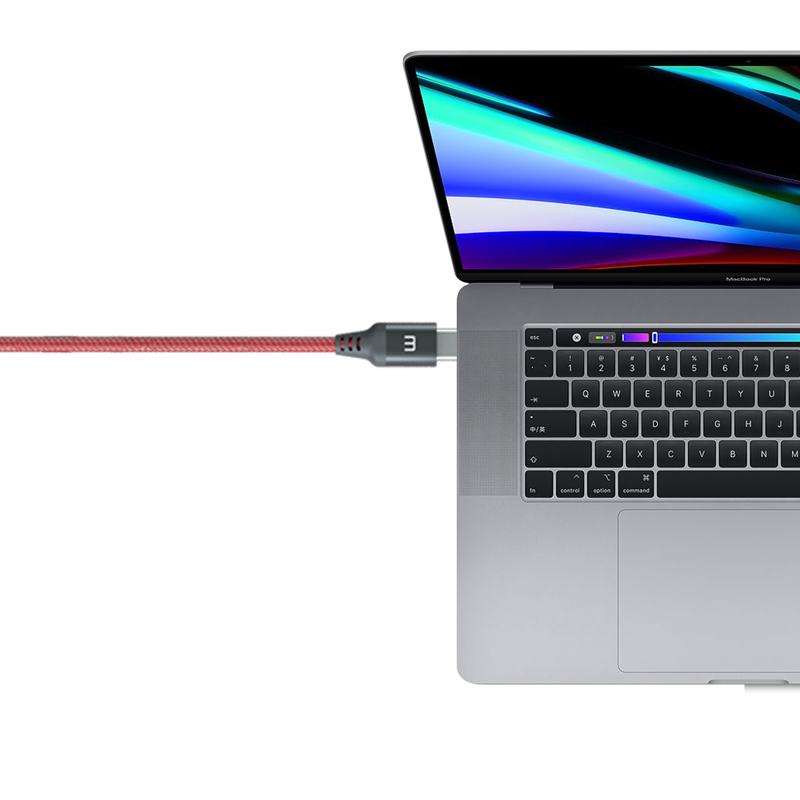 魅族双USB-C快充线5A大电流手机数据线E-marker芯片笔记本充电线红色