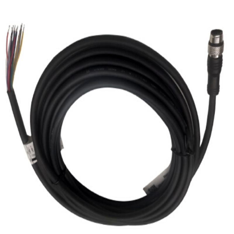 华睿科技 3000P电源线+网线 CABIO-M12A12-XXRJP-05 IO电源线-黑色-5M 不涉及维保高清大图