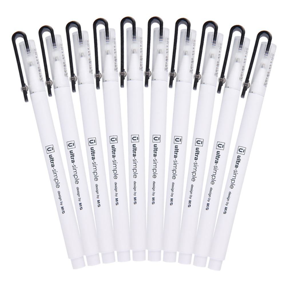 晨光(m&g)agpb2001黑色中性笔 10支/盒 0.5mm 优品签字笔 写字笔 水笔