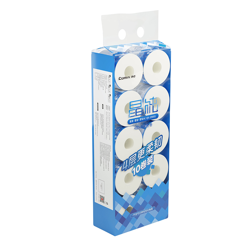 齐心 QX-JZ0001 卷纸4层140克(有芯) 100卷/箱 1箱装高清大图