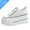 SUNTEK小个子内增高小白鞋女厚底松糕8cm2023春夏新款透气百搭小码板鞋