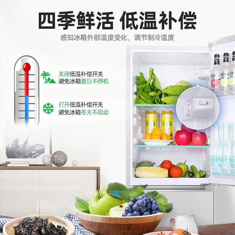 荣事达双门冰箱R95A126 35升1级能效灰色钢板面板 二人世界理想选择高清大图