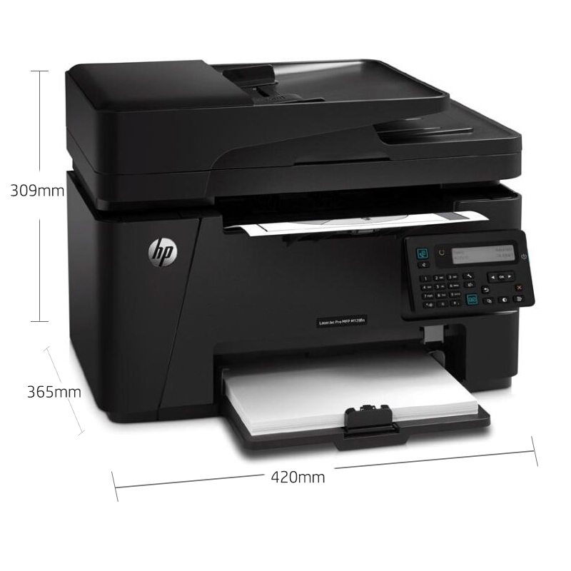 惠普(HP)M128fn 黑白激光多功能一体机 打印复印扫描传真高清大图