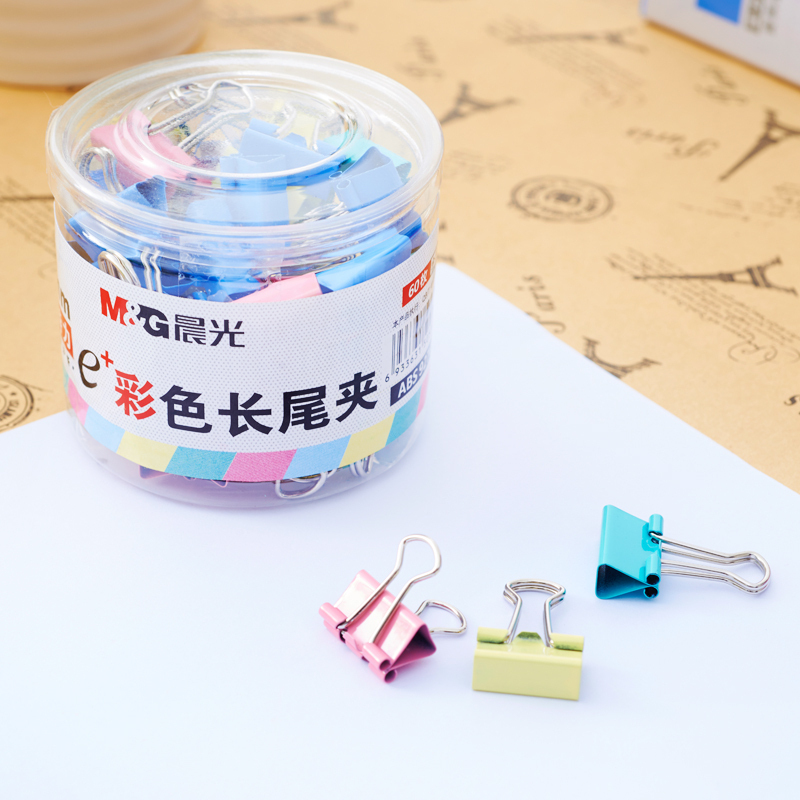 晨光(M&G)ABS92743 长尾夹Eplus15mm(筒装)彩色 6# 4筒装高清大图