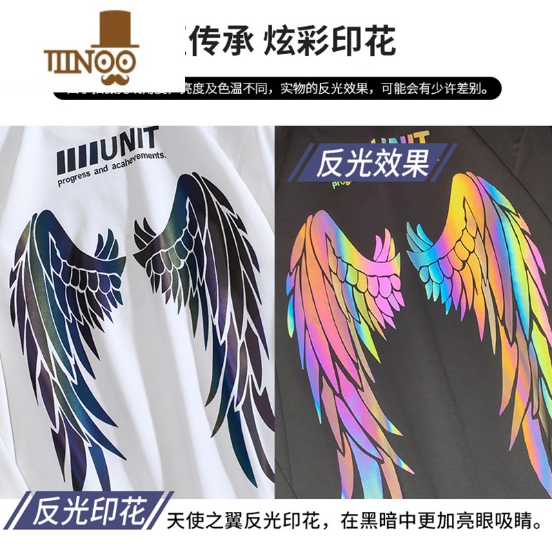 YANXU3M反光潮牌美式外套男士褂子2023大码休闲百搭夹克冲锋衣男高清大图