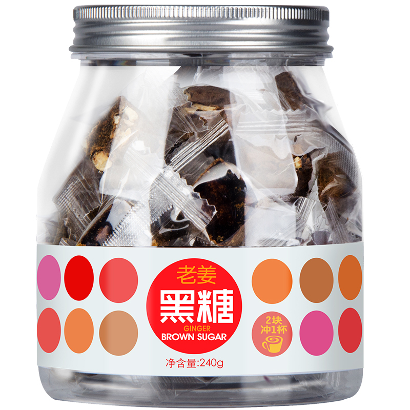 虎标(TigerMark) 老姜黑糖240g/罐 老红糖 姜粒十足 姨妈助手