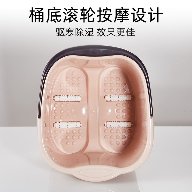 优勤泡脚盆泡脚桶家用塑料按摩洗脚盆过小腿桶过膝高足浴盆保温洗脚桶
