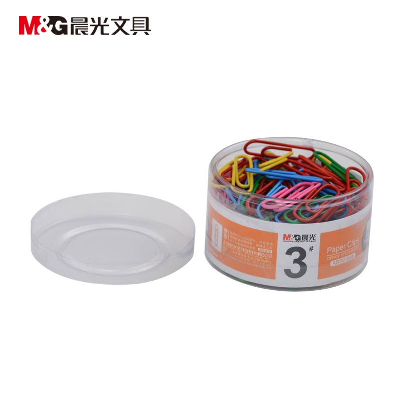 晨光办公用3号彩色回形针PVC筒装ABS91698(10盒/组)