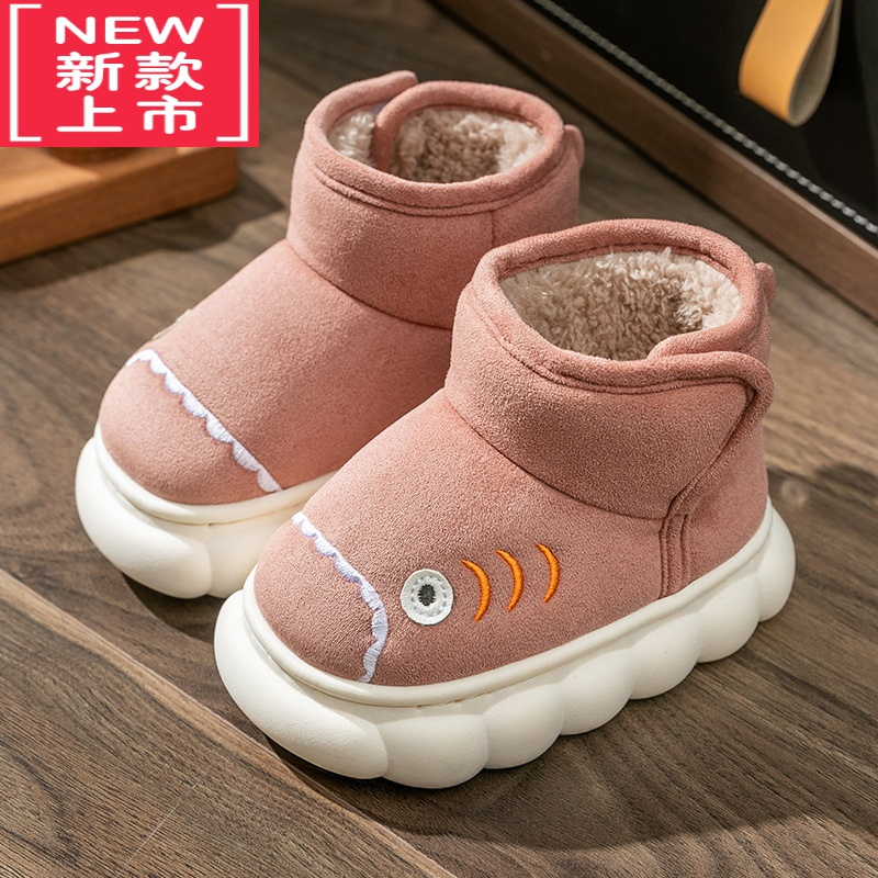 可莉允宝宝雪地靴冬季男童一体棉靴加绒保暖小女孩儿童防滑棉鞋2022