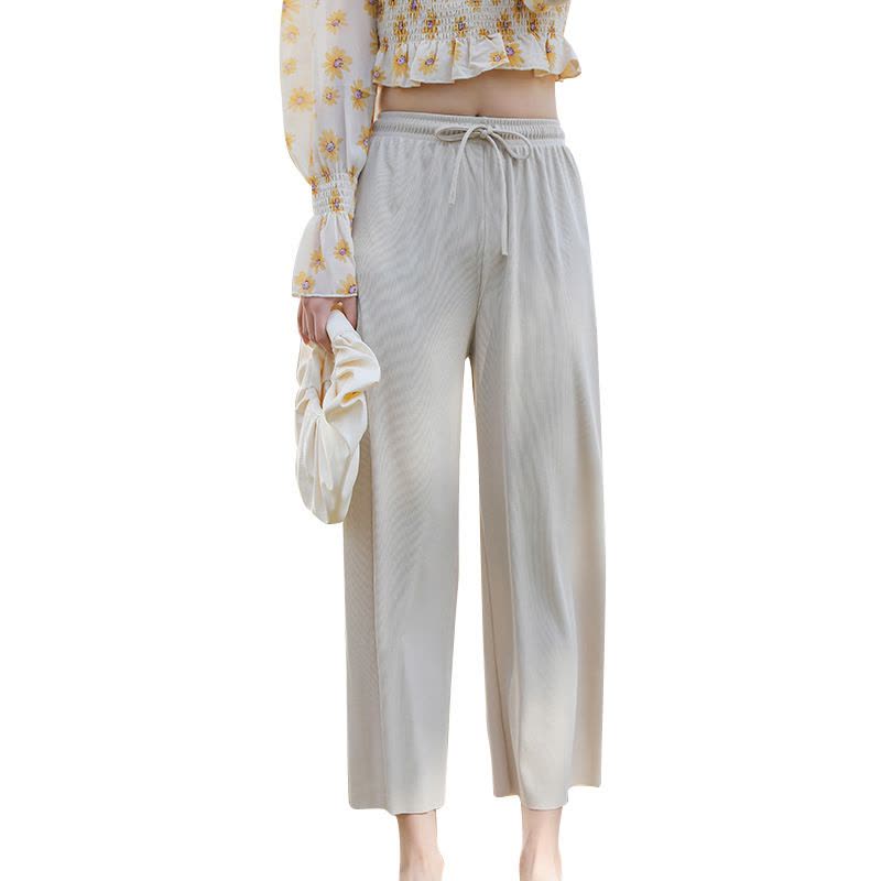 樵JIAO垂感清凉阔腿裤夏高腰宽松休闲裤直筒裤0175-WJ-1921图片