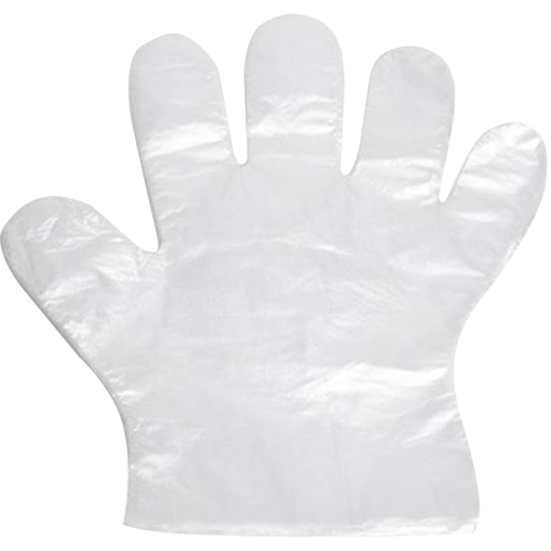 一次性手套加厚透明塑料薄膜PE100只装食品级餐饮吃龙虾 手套批发 100只