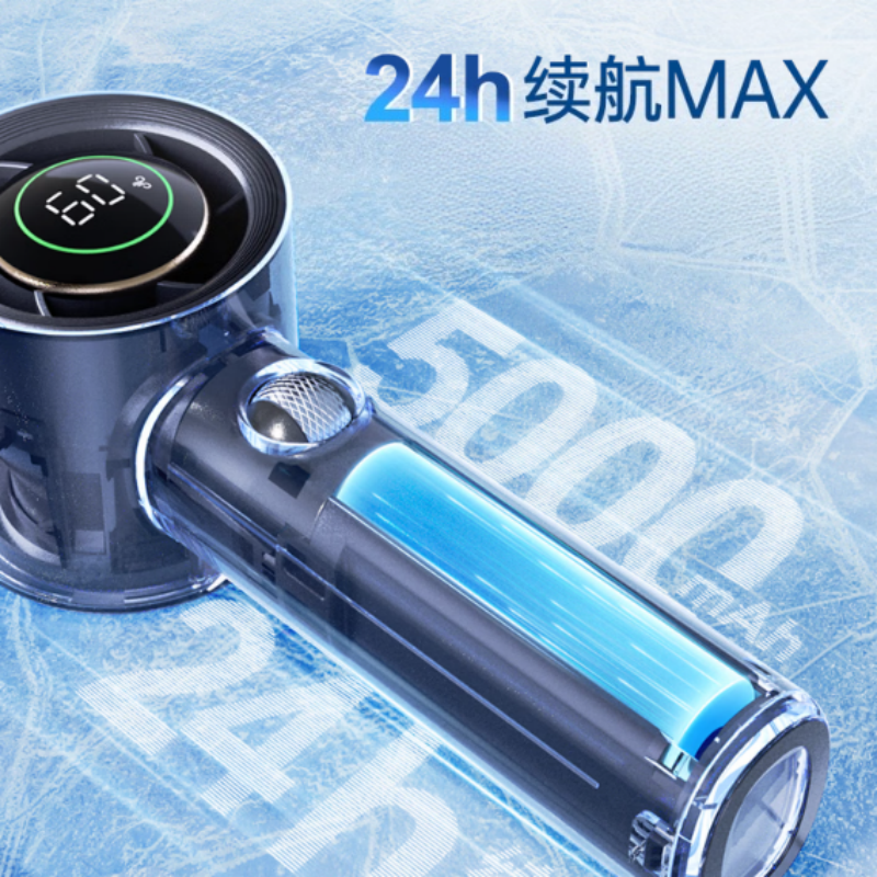 摩飞电器 手持迷你电风扇便携式涡轮小风扇 MR3600蓝高清大图