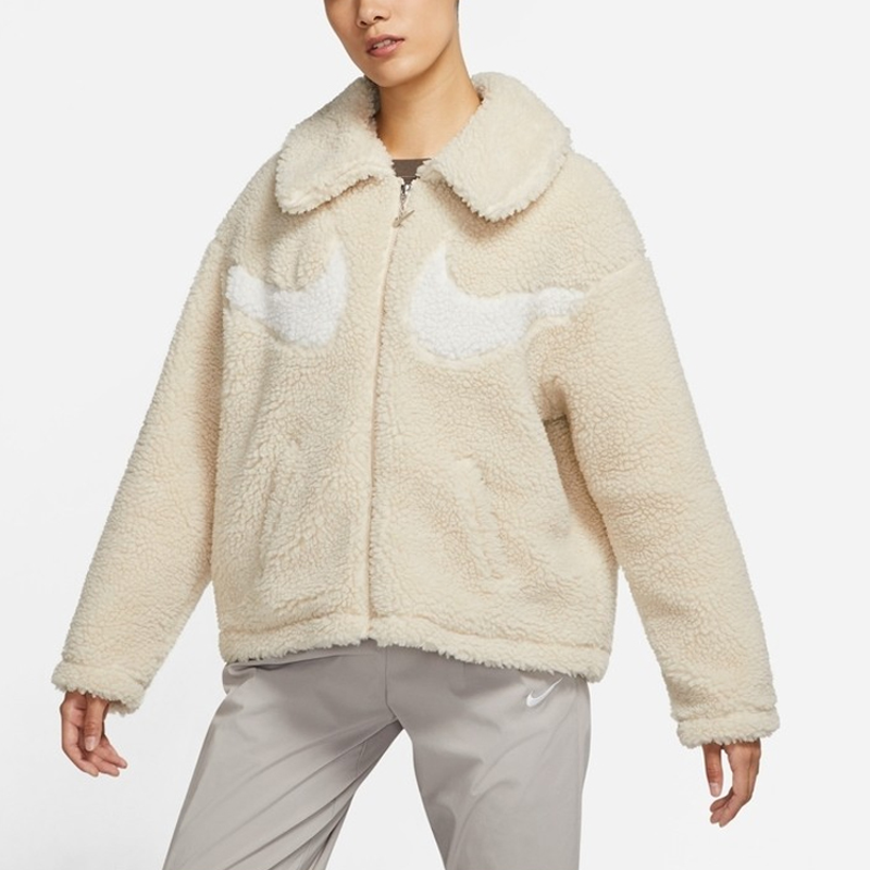 耐克nike徽标logo印花纯色运动休闲时尚耐磨运动夹克外套上衣羊羔绒