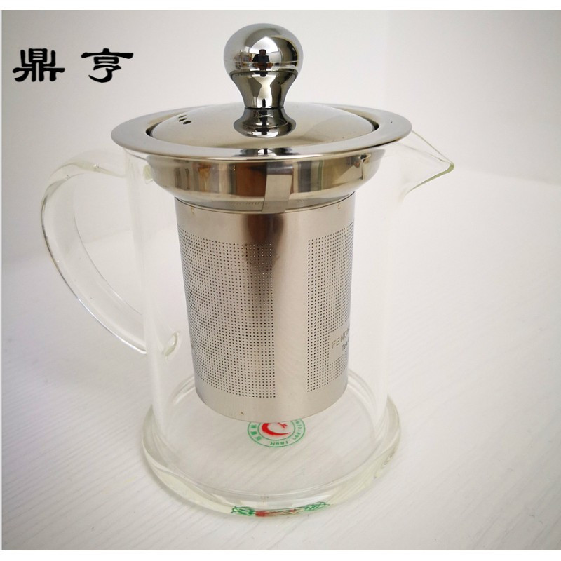 鼎亨耐热玻璃茶具功夫茶绿茶红茶花茶壶送小杯304不锈钢过滤网