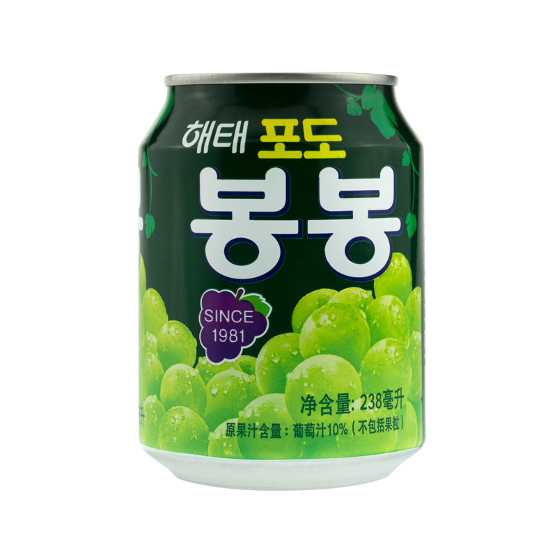 韩国进口海太(haitai)葡萄汁238ml*12瓶整盒装进口饮料