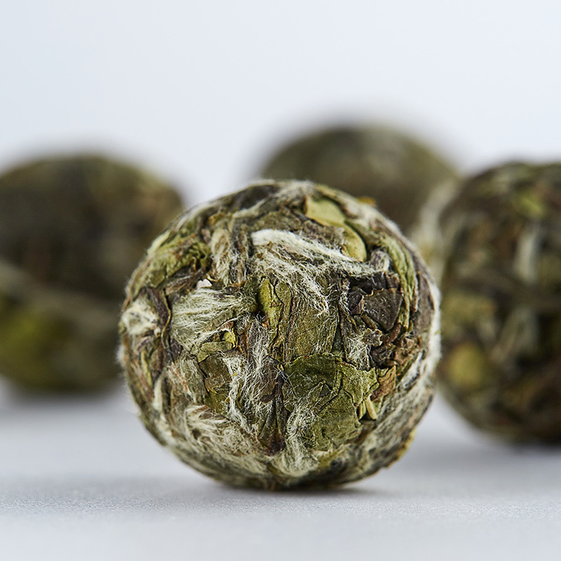八马茶叶 百福系列 福鼎白茶白牡丹紧压白茶龙珠单颗装 罐装80g