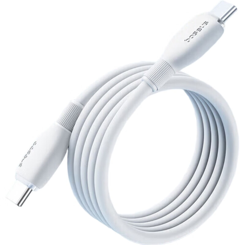 倍思苹果15充电线双头PD100W快充CtoC车载适用iPhone15ProMax/iPad/MacB 2米白