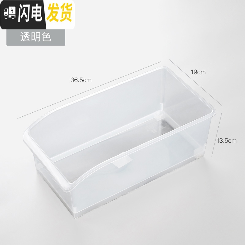 三维工匠大号冰箱收纳盒冷冻食品保鲜盒透明塑料长方形厨房蔬菜水果储物盒高清大图