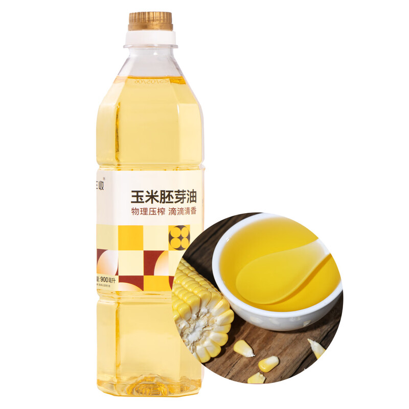 玺丰收一级压榨玉米油0.5L瓶装国产食用油GB/T19111标准健康烹饪优选