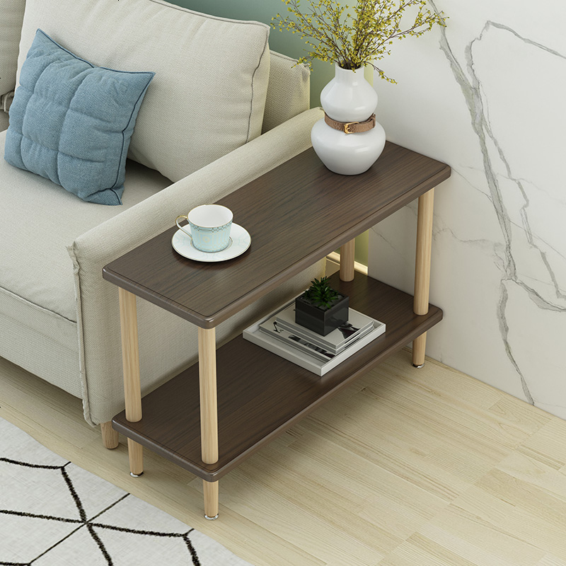 沙发边几北欧现代简约床头缝隙实木角几边柜客厅双层茶几桌子