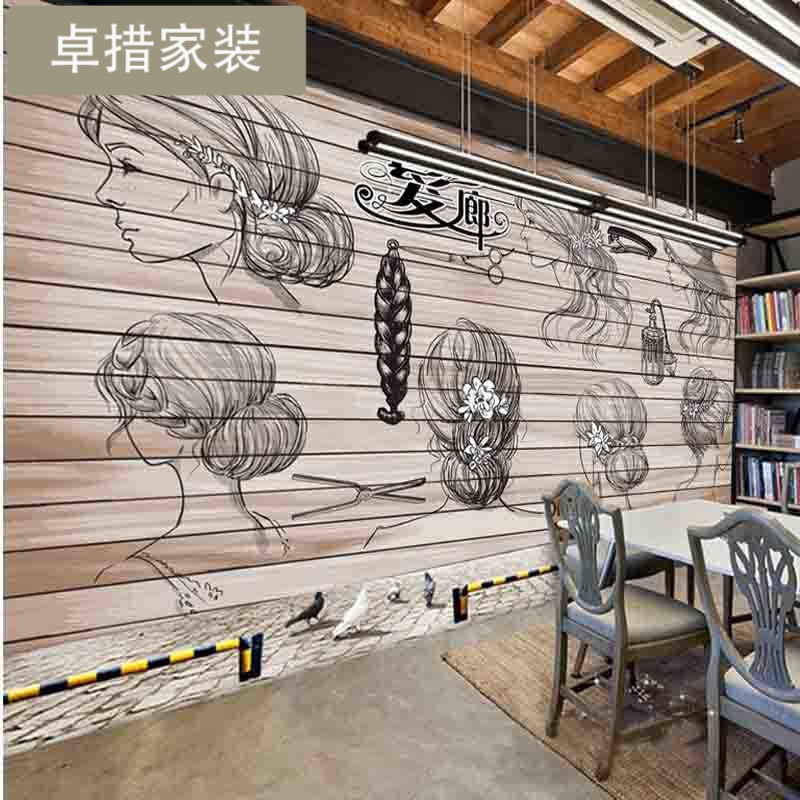 3D立体砖墙砖纹复古潮流涂鸦廊美店壁画理店背景墙纸壁纸壹德壹