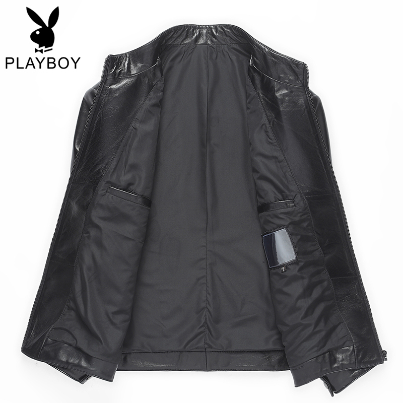 花花公子playboy男士皮衣