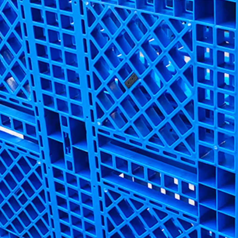 臻远ZY-TP-23塑料托盘网格川字叉车托盘仓库防潮垫卡板 1111川字托盘加8钢高清大图