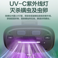海尔(Haier)除螨仪家用床上去螨虫神器紫外线杀菌机小型手持除蝻虫吸尘器过滤灰尘升级双拍打除螨仪HZC302W-1