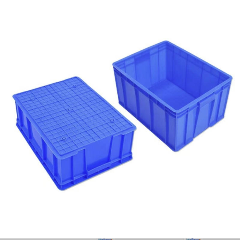加厚塑料周转箱整理储物箱收纳箱物料收纳盒蓝色600*415*240