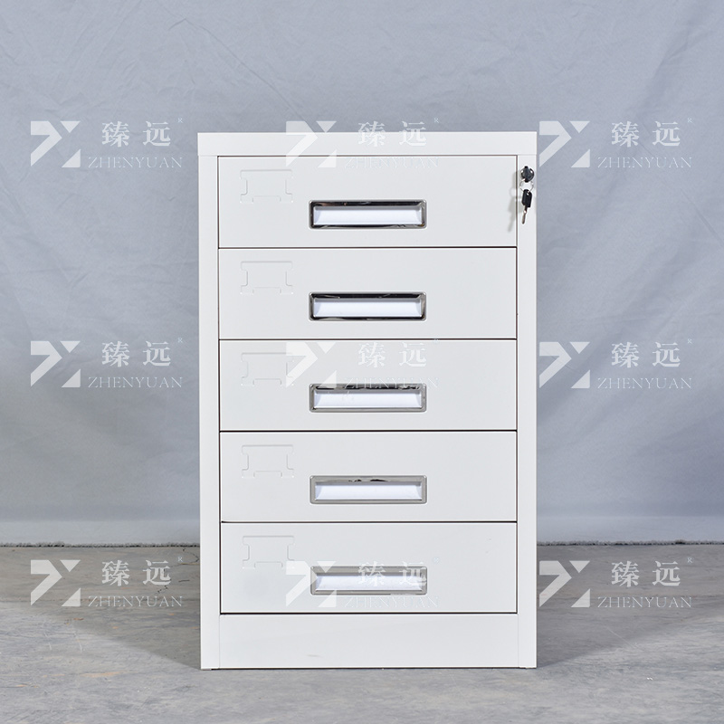 臻远ZY5011001钢制矮柜抽屉柜多抽资料柜储物收纳柜 单五斗柜高清大图