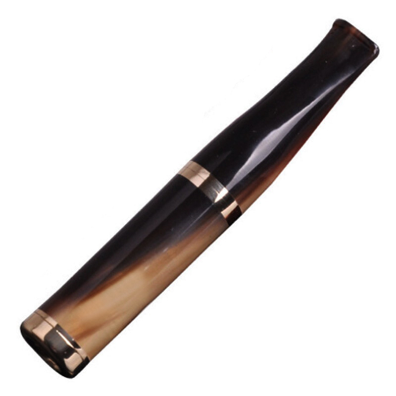 大将军牦牛角烟嘴 双重过滤器组合烟具 循环短芯过滤咀 粗细烟两用NJ38