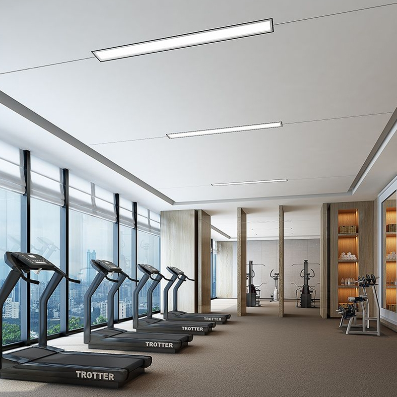 弹簧嵌入式长条灯led办公室吸顶灯法耐fanai过道走廊超薄石膏板吊顶