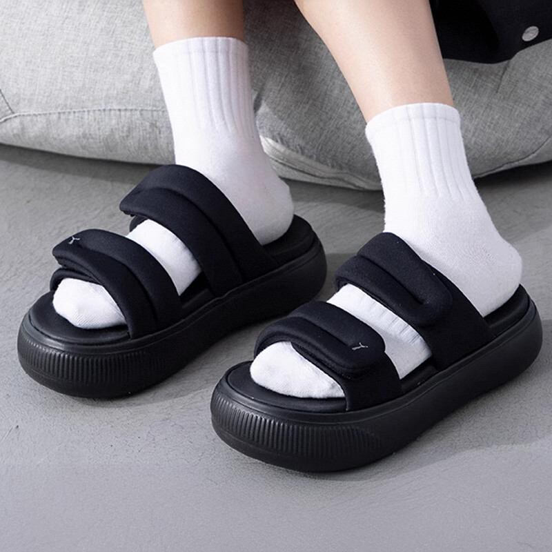 彪马（PUMA）女凉鞋新款厚底运动透气魔术贴凉拖鞋399450-01 ZP 39 399450-02/黑色