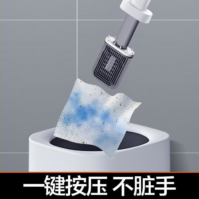 大卫 H8长柄软胶马桶刷家用洁厕刷可夹洗脸巾图片