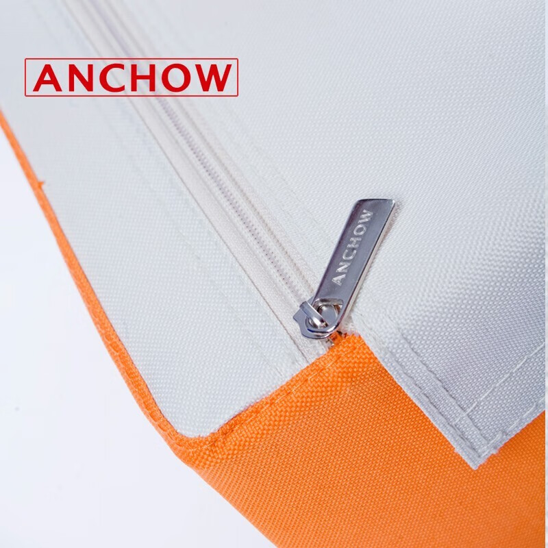 安巢家居(ANCHOW)牛津布双面可视布艺收纳箱衣服被子杂物整理箱收纳盒折叠收纳箱百纳箱/AJ119/橙46L高清大图