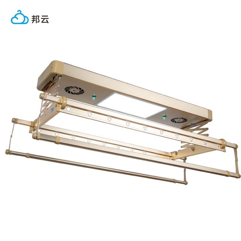 [苏宁自营]邦云电动晾衣架升降晒衣架铝合金智能伸缩凉衣架阳台自动晾衣杆晾衣机免费安装