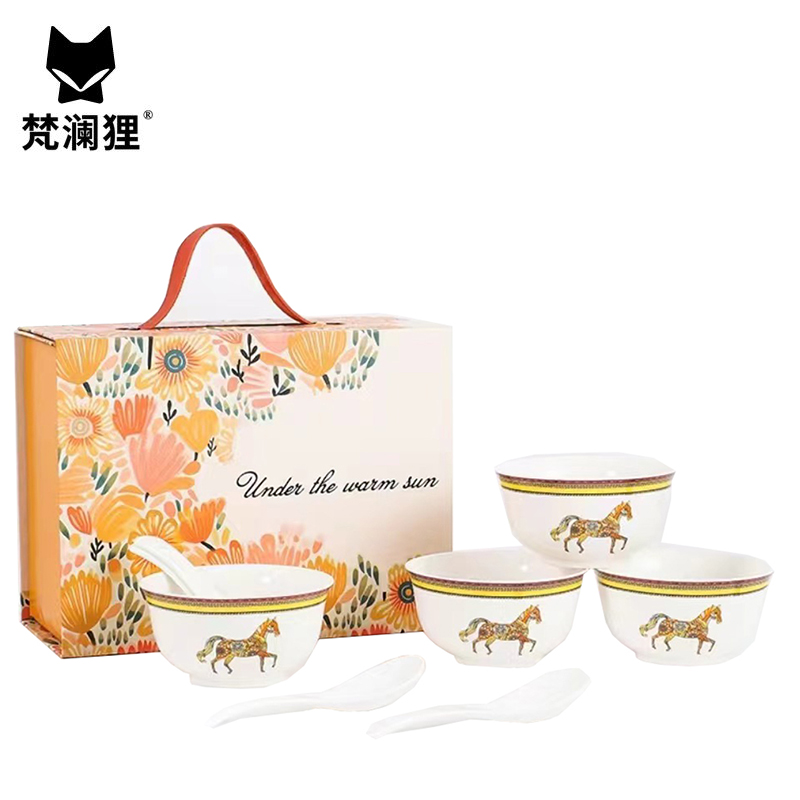 梵澜狸骨瓷餐具套装TA9 套高清大图