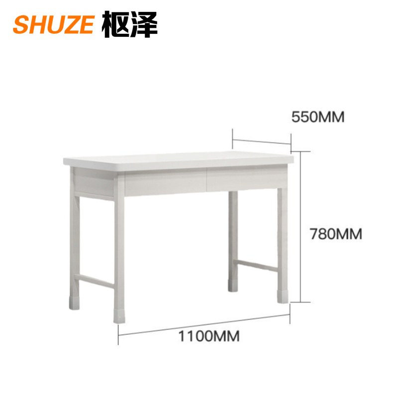 枢泽 钢制办公桌 二抽 张高清大图