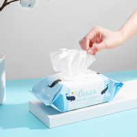名创优品(miniso) 海洋水润柔湿巾 抽取式便携卫生水润湿纸巾[80片装*3]