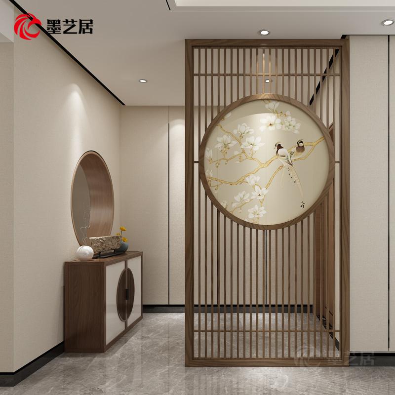 BONJEAN屏风隔断装饰客厅现代简约小户型隔断墙玄关新中式实木屏风座屏高清大图