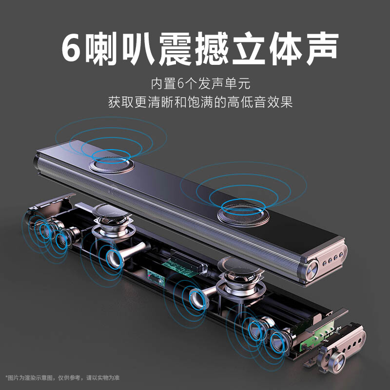 纽曼(Newmine)AK-600 回音壁 家庭ktv音响套装 电视音响 家庭影院 客厅家用无线蓝牙音响 双低音环绕音箱高清大图