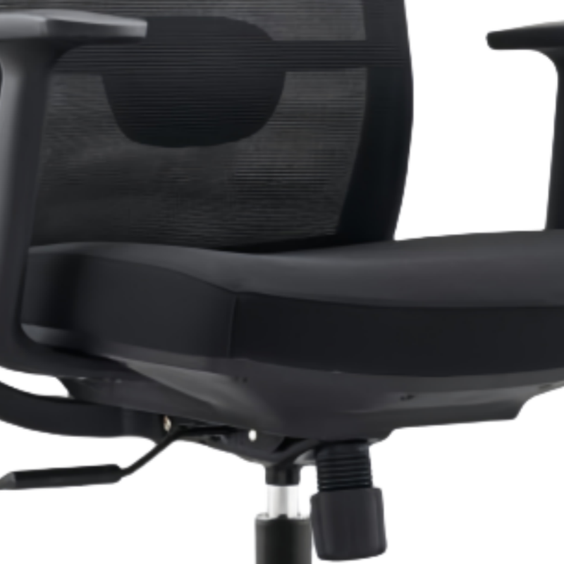 豫龙都 人体工学椅 黑色把高清大图