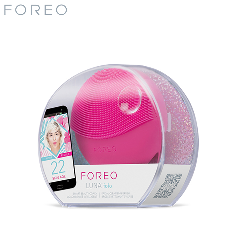 斐珞尔（FOREO）洁面仪 LUNA fofo APP测肤硅胶电动 声波震动 深层清洁毛孔洗脸仪 可换电池 樱桃红高清大图