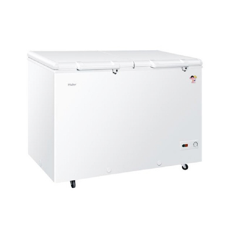 海尔 (Haier) 365升FCD-365HA 卧式顶开门 双温冷藏大容量冰柜商用双温区双门大冷柜冷冻冷藏卧式