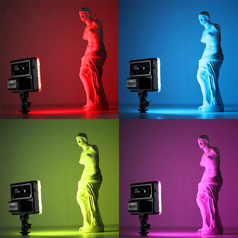 美国GVM RGB-10S摄影补光灯七彩 便携可调色温迷你app遥控外拍灯
