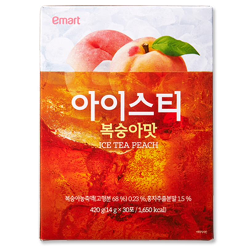 EMART 易买得 蜜桃冰红茶 30包 14g*30 韩国进口 进口茶饮 420g果味冲饮