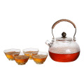 果兹（GUOZI）欣语玲珑锤纹茶具套装GZ-S38壶700ml+杯80ml*4