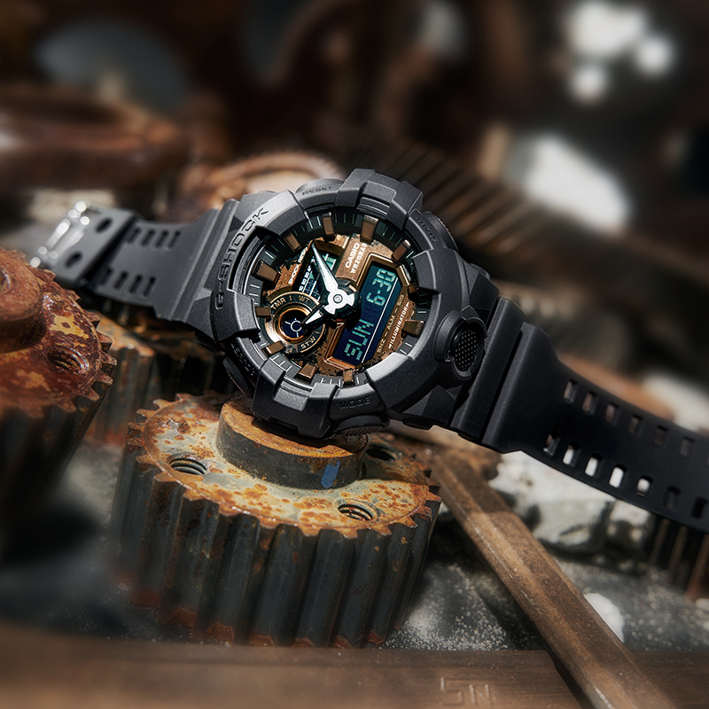卡西欧手表 G-SHOCK 錆色系列 防水防震表款AWG-M100RC/GA-2100RC/GA-700RC