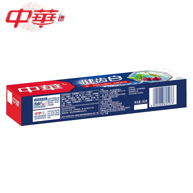 90g中华健齿白 炫动果香 牙膏*9高清大图