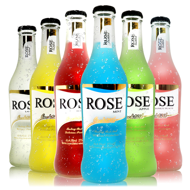 果味洋酒rose鸡尾酒预调酒混合味275ml6支礼盒装新老包装交替发货